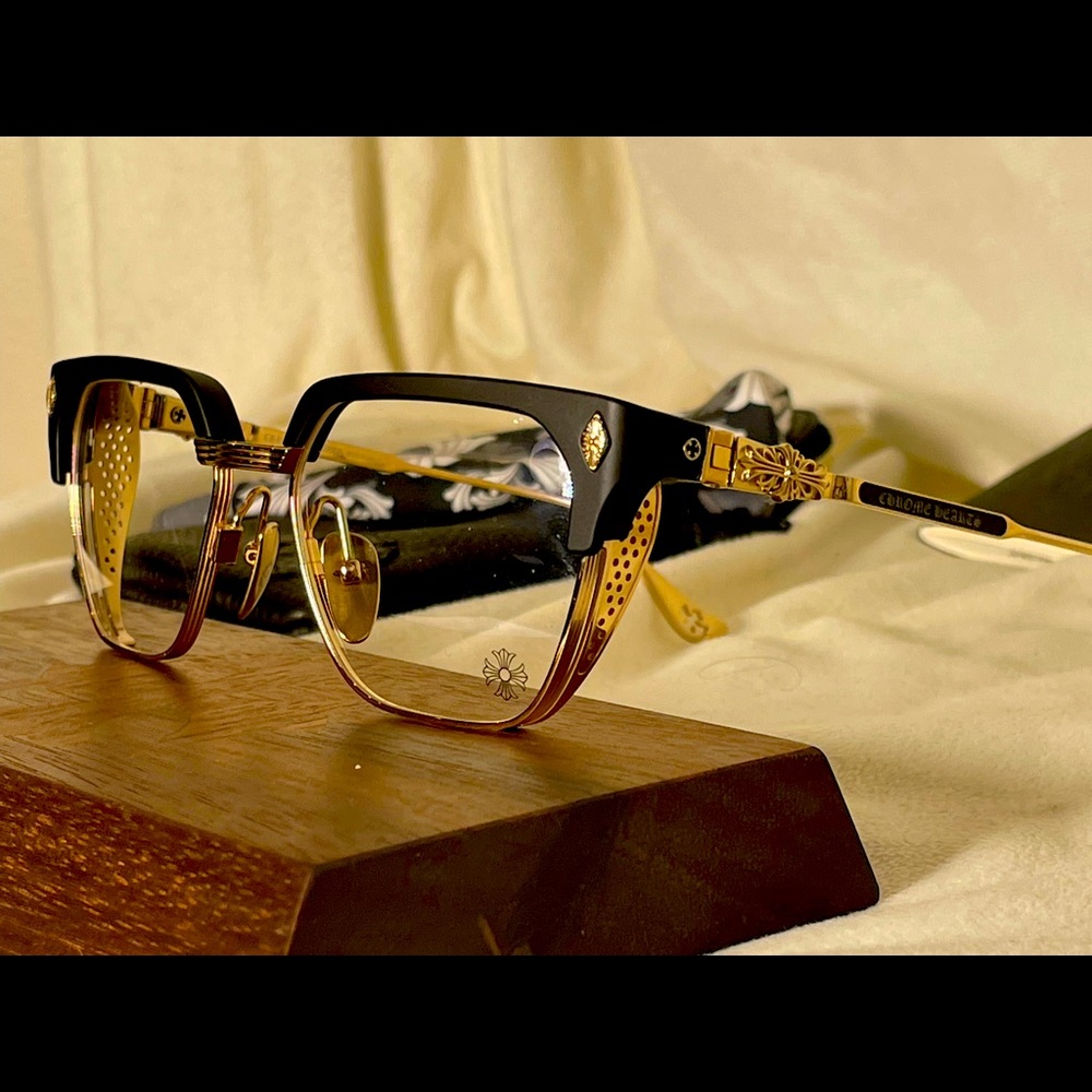 Chrome Hearts “LGMA” Sunglasses 😎 18K gold and black!